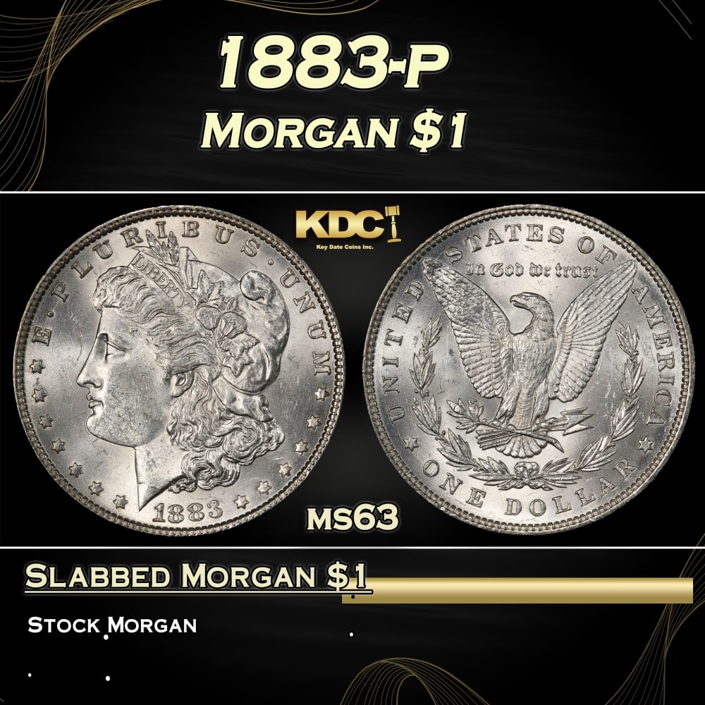1883-p Morgan Dollar $1 Grades ms63: 1883-p Morgan Dollar $1 Grades ms63. Historic precious metal trends is causing increased spot pricing by the day. On auctions with set openings, we are doing our best to have items priced at their mar