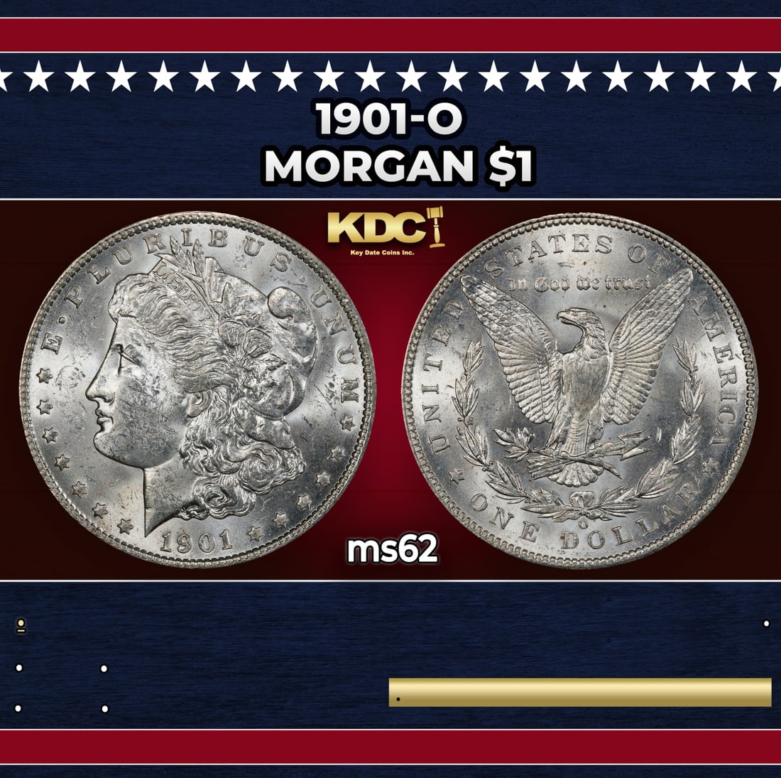 1901-o Morgan Dollar $1 Grades ms62: 1901-o Morgan Dollar $1 Grades ms62. Historic precious metal trends is causing increased spot pricing by the day. On auctions with set openings, we are doing our best to have items priced at their mar