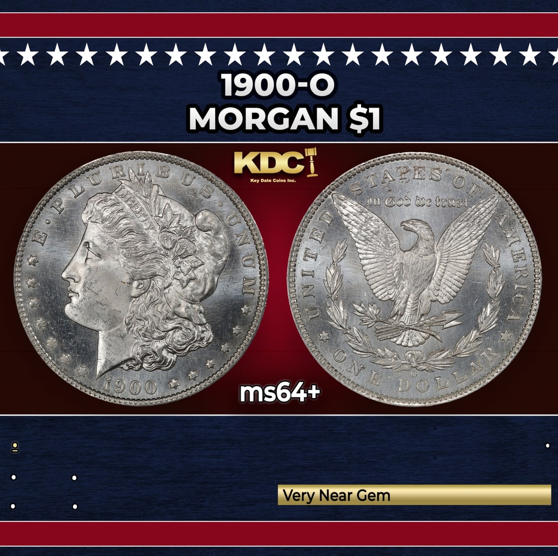 1900-o Morgan Dollar $1 Grades ms64+: 1900-o Morgan Dollar $1 Grades ms64+. Historic precious metal trends is causing increased spot pricing by the day. On auctions with set openings, we are doing our best to have items priced at their ma