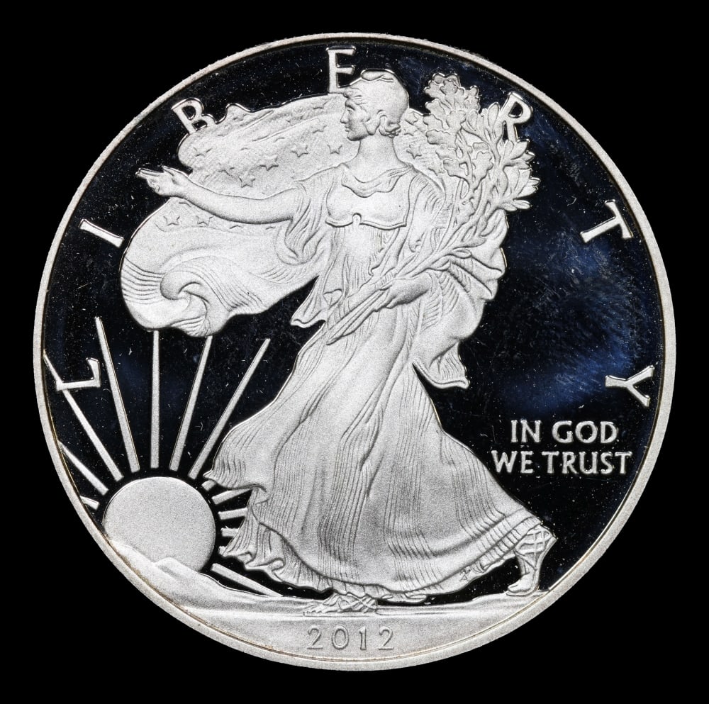 2012 Proof Silver Eagle Dollar $1 Grades pr69 DCAM - 2