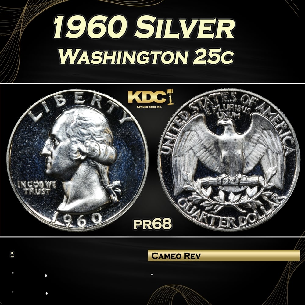 1960 Proof Washington Quarter Silver 25c Grades pr68 (1 of 3)