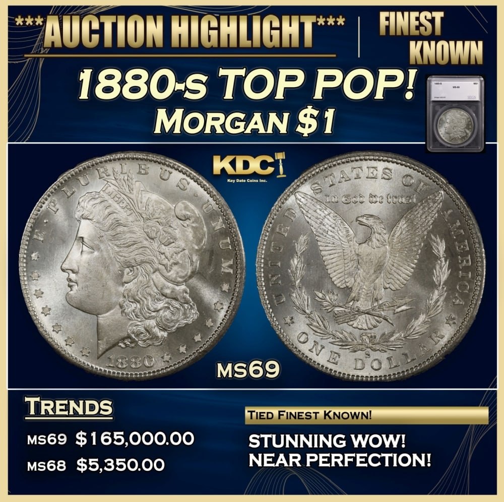 1880-s Morgan Dollar TOP POP! 1 ms69 SEGS (1 of 4)