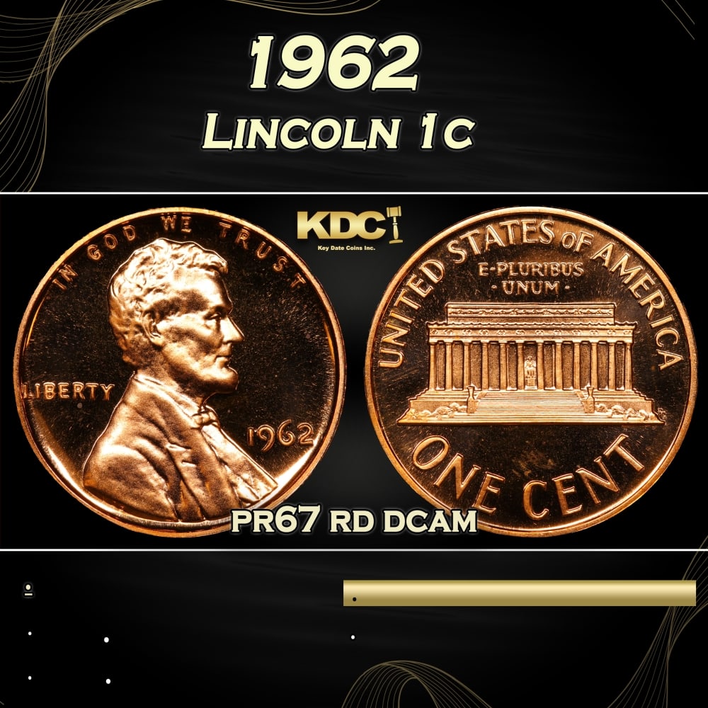 1962 Proof Lincoln Cent 1c Grades pr67 rd dcam (1 of 3)