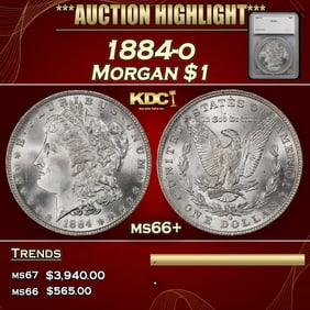 1884-o Morgan Dollar $1 ms66+ SEGS