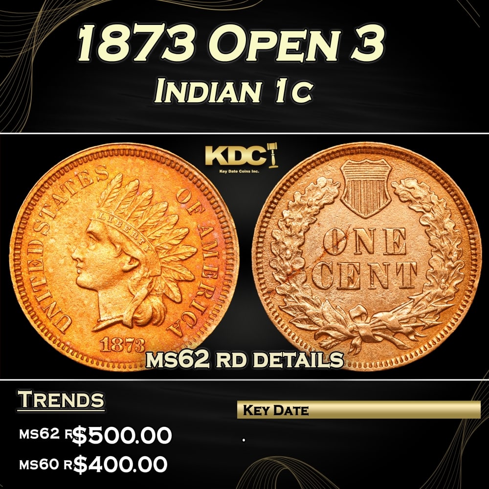 1873 Open 3 Indian Cent 1c ms62 rd details SEGS: 1873 Open 3 Indian Cent 1c ms62 rd details SEGS. 0 Historic precious metal trends is causing increased spot pricing by the day. On auctions with set openings, we are doing our best to have items price