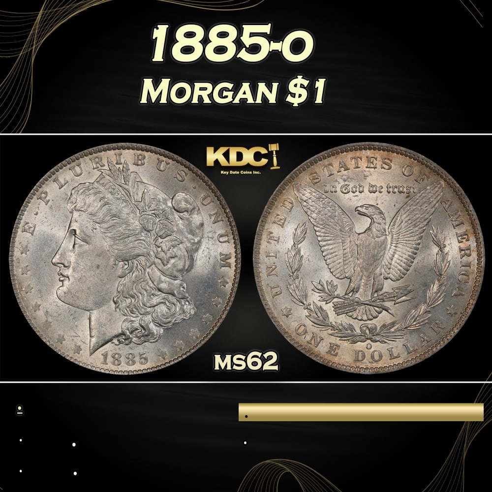 1885-o Morgan Dollar $1 Grades ms62 (1 of 3)
