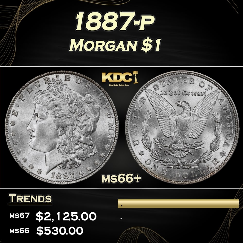 1887-p Morgan Dollar $1 ms66+ SEGS (1 of 3)