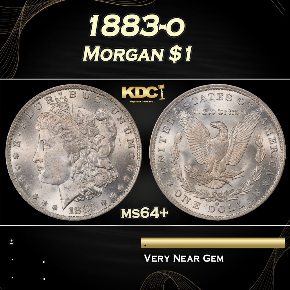 1883-o Morgan Dollar $1 Grades ms64+: 1883-o Morgan Dollar $1 Grades ms64+. 0 Historic precious metal trends is causing increased spot pricing by the day. On auctions with set openings, we are doing our best to have items priced at their