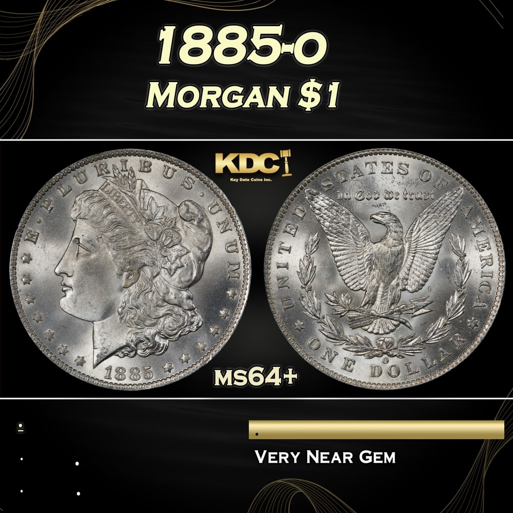 1885-o Morgan Dollar $1 Grades ms64+ (1 of 3)