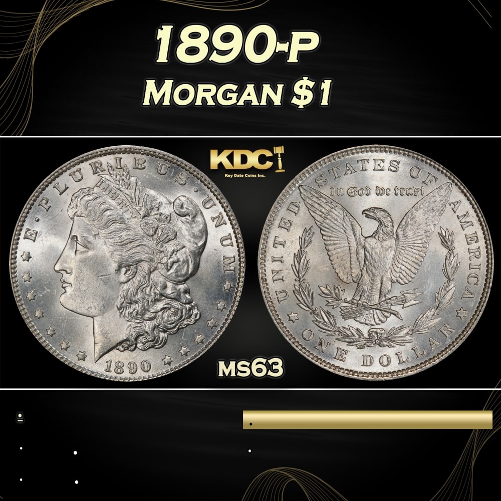 1890-p Morgan Dollar $1 Grades ms63: 1890-p Morgan Dollar $1 Grades ms63. 0 Historic precious metal trends is causing increased spot pricing by the day. On auctions with set openings, we are doing our best to have items priced at their m
