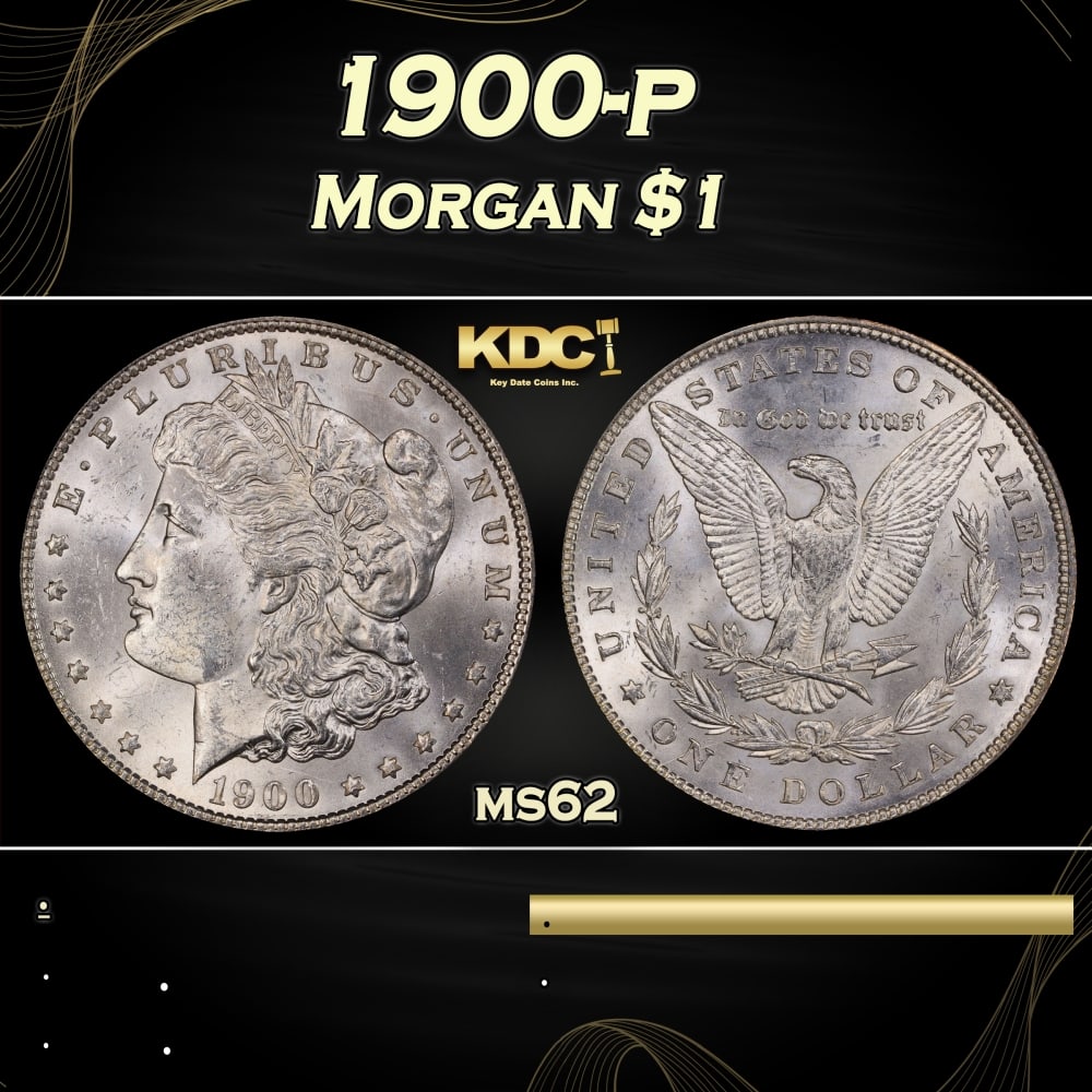 1900-p Morgan Dollar $1 Grades ms62: 1900-p Morgan Dollar $1 Grades ms62. 0 Historic precious metal trends is causing increased spot pricing by the day. On auctions with set openings, we are doing our best to have items priced at their m