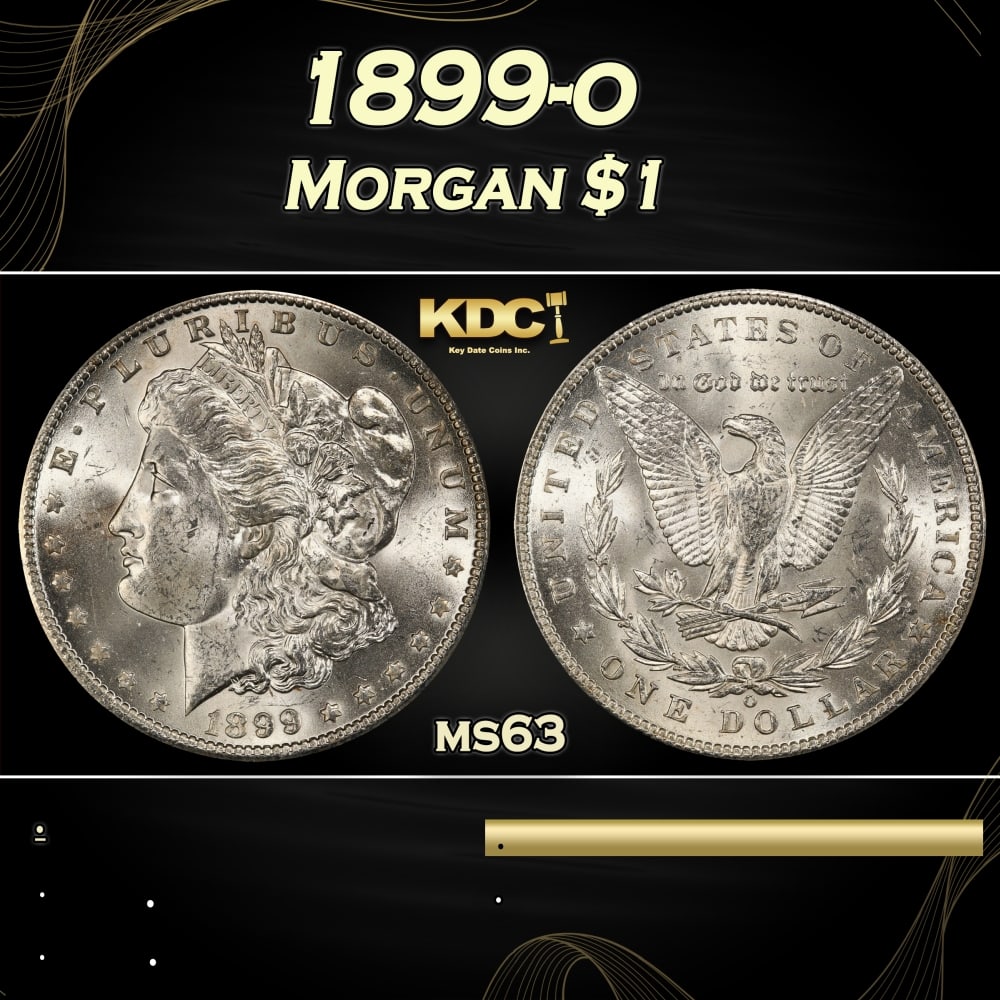 1899-o Morgan Dollar $1 Grades ms63 (1 of 3)