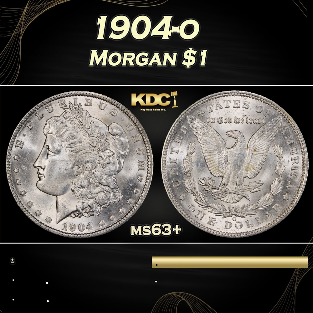 1904-o Morgan Dollar $1 Grades ms63+ (1 of 3)