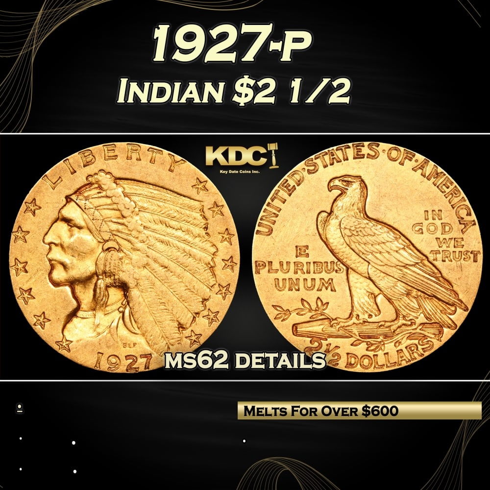 1927-p Gold Indian Quarter Eagle $2 1/2 ms62 details SEGS: 1927-p Gold Indian Quarter Eagle $2 1/2 ms62 details SEGS. 0