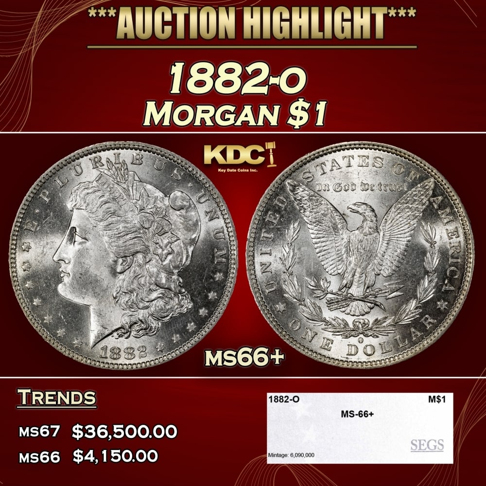 1882-o Morgan Dollar $1 ms66+ SEGS (1 of 4)