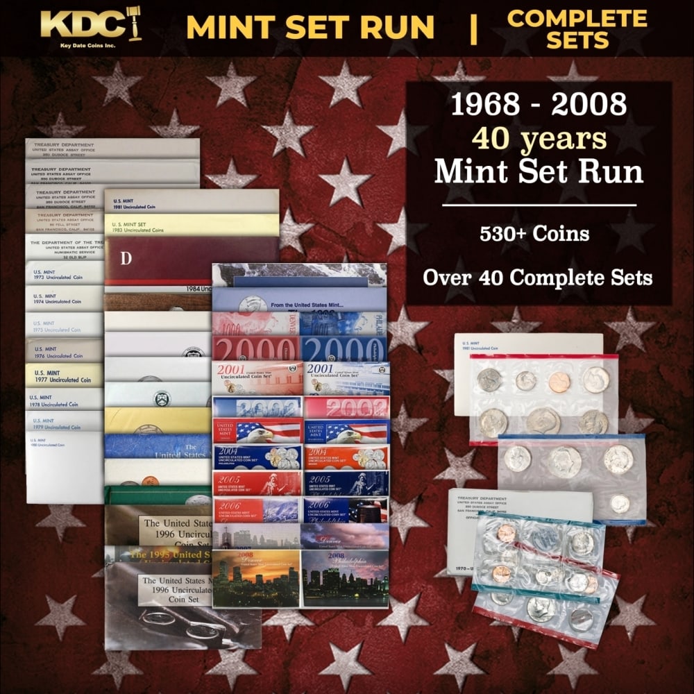 1968-2008 40 Years Mint Set Run - 533 Coins, 41 Complete Sets (1 of 20)