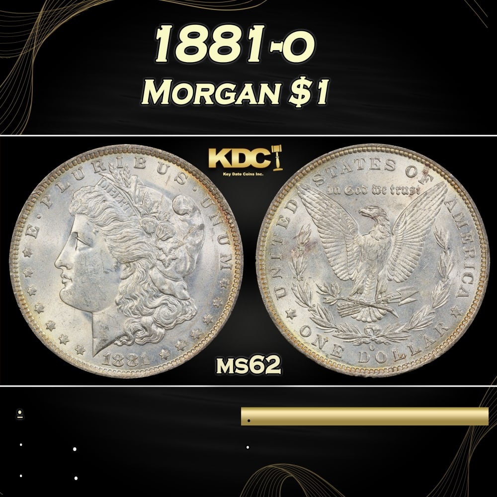 1881-o Morgan Dollar $1 Grades ms62 (1 of 3)