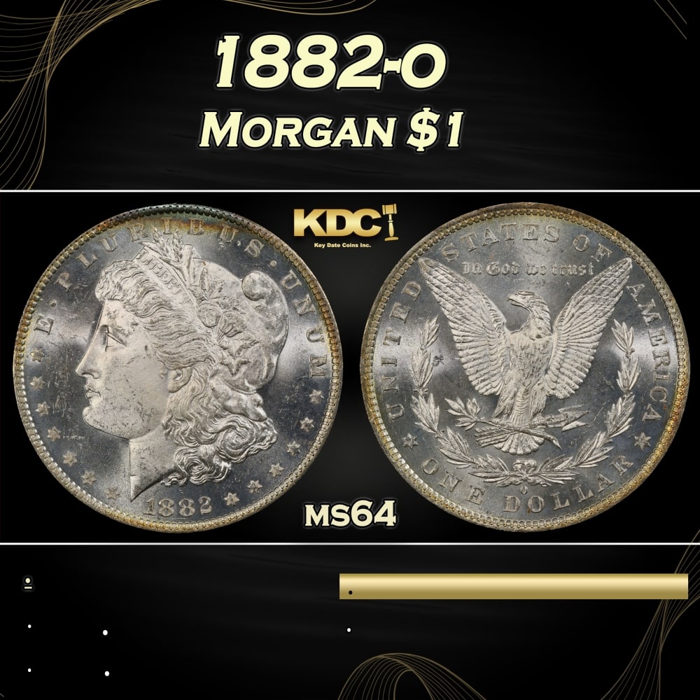 1882-o Morgan Dollar $1 Grades ms64: 1882-o Morgan Dollar $1 Grades ms64. 0 Historic precious metal trends is causing increased spot pricing by the day. On auctions with set openings, we are doing our best to have items priced at their m