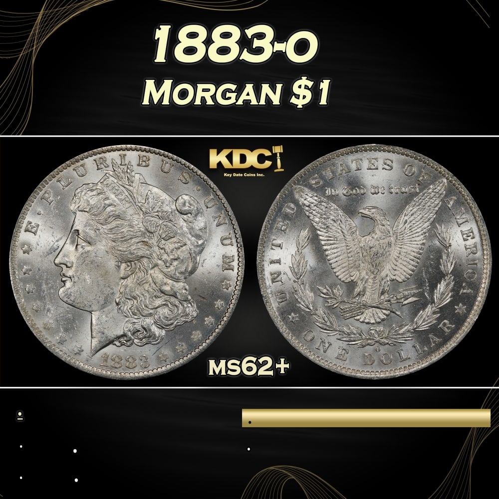 1883-o Morgan Dollar $1 Grades ms62+ (1 of 3)