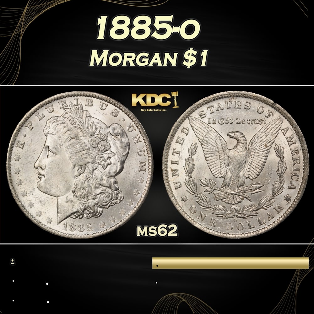 1885-o Morgan Dollar $1 Grades ms62 (1 of 3)