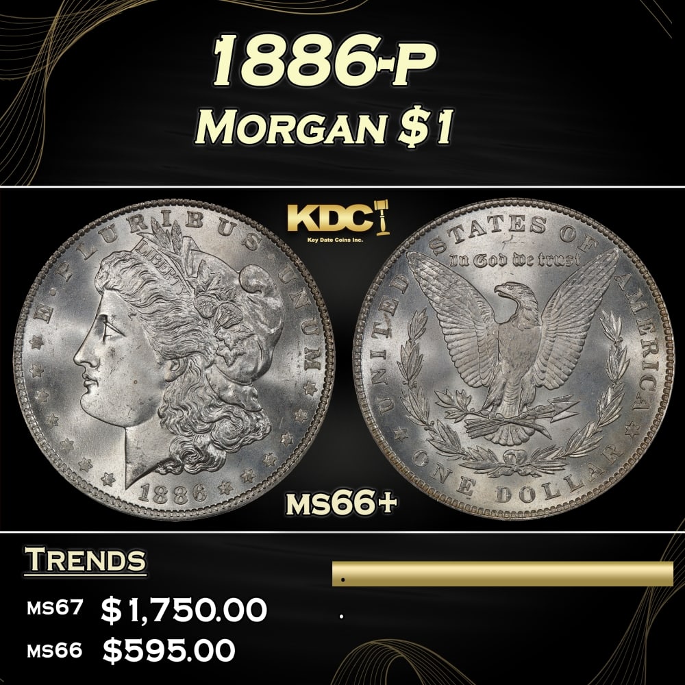 1886-p Morgan Dollar $1 ms66+ SEGS (1 of 3)
