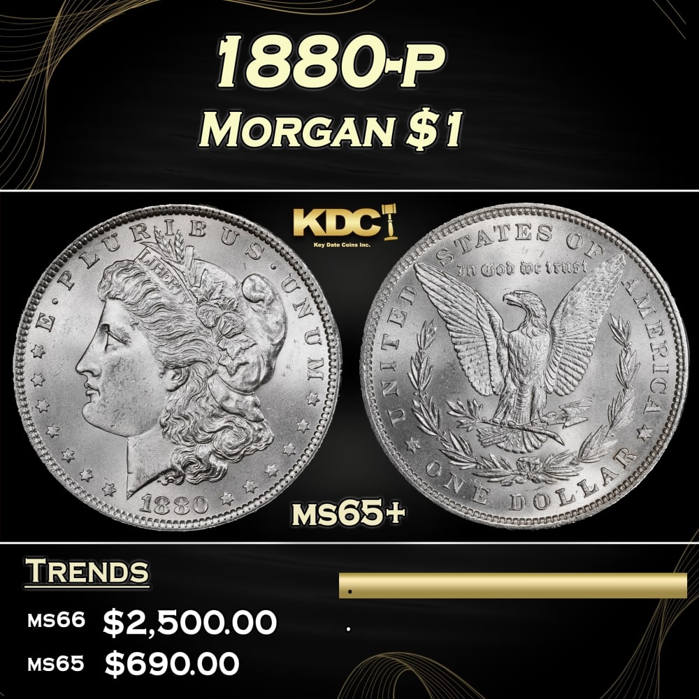 1880-p Morgan Dollar $1 ms65+ SEGS (1 of 3)