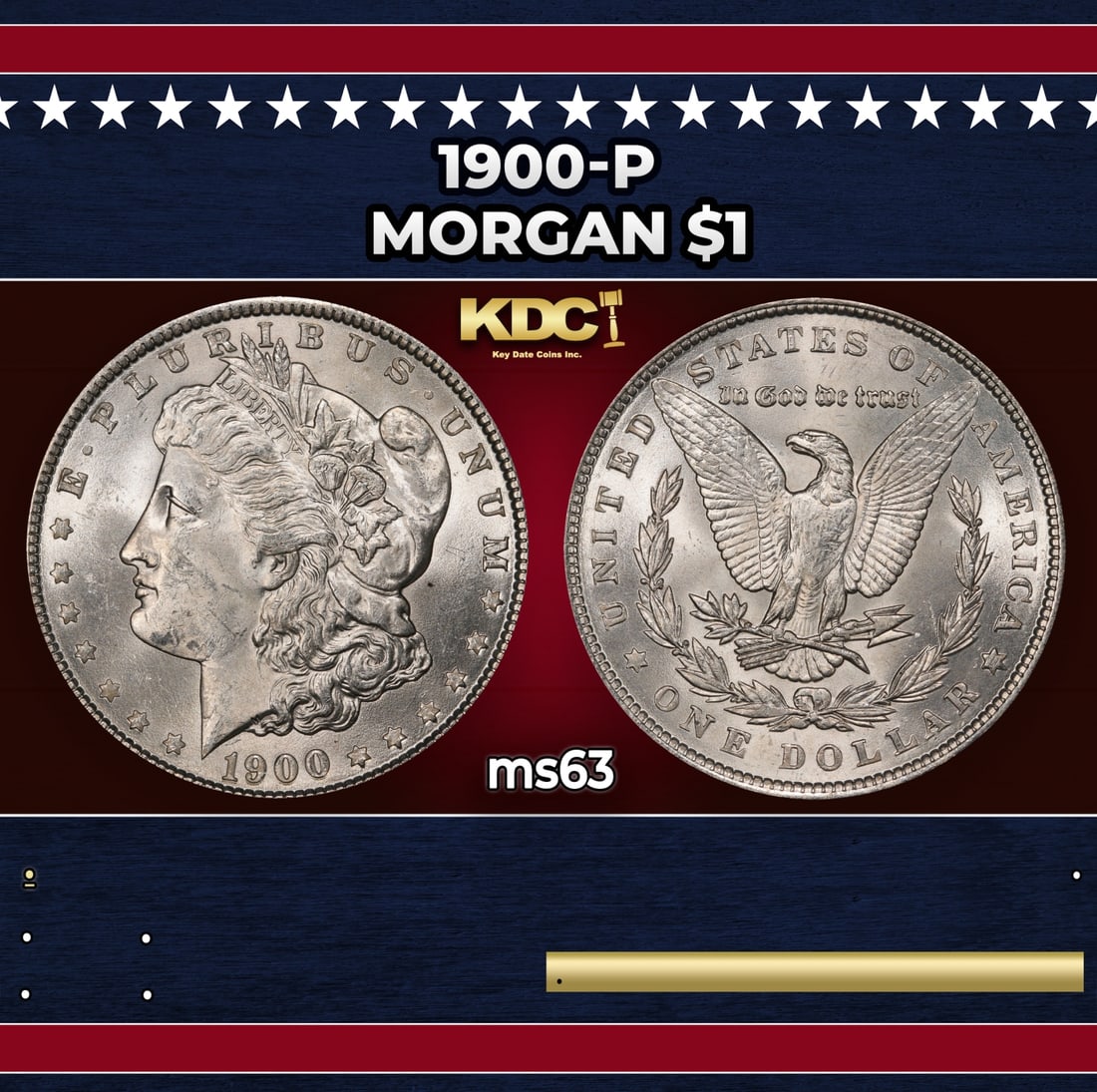 1900-p Morgan Dollar $1 Grades ms63: 1900-p Morgan Dollar $1 Grades ms63. Historic precious metal trends is causing increased spot pricing by the day. On auctions with set openings, we are doing our best to have items priced at their mar
