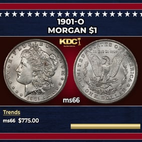 1901-o Morgan Dollar $1 Grades ms66