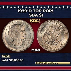1979-d Susan B. Anthony Dollar TOP POP! $1 ms68 SEGS