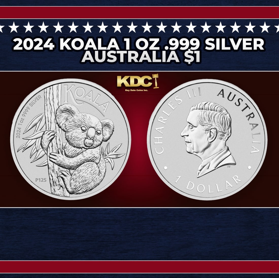 2024 Koala 1 oz .999 Silver Australia $1 Round (1 of 3)