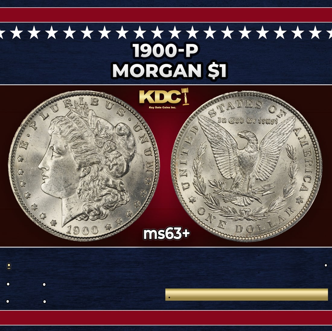 1900-p Morgan Dollar $1 Grades ms63+: 1900-p Morgan Dollar $1 Grades ms63+. Historic precious metal trends is causing increased spot pricing by the day. On auctions with set openings, we are doing our best to have items priced at their ma