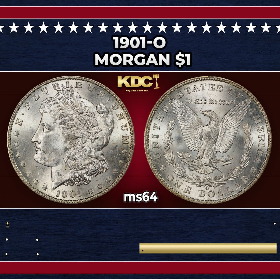 1901-o Morgan Dollar $1 Grades ms64: 1901-o Morgan Dollar $1 Grades ms64. Historic precious metal trends is causing increased spot pricing by the day. On auctions with set openings, we are doing our best to have items priced at their mar