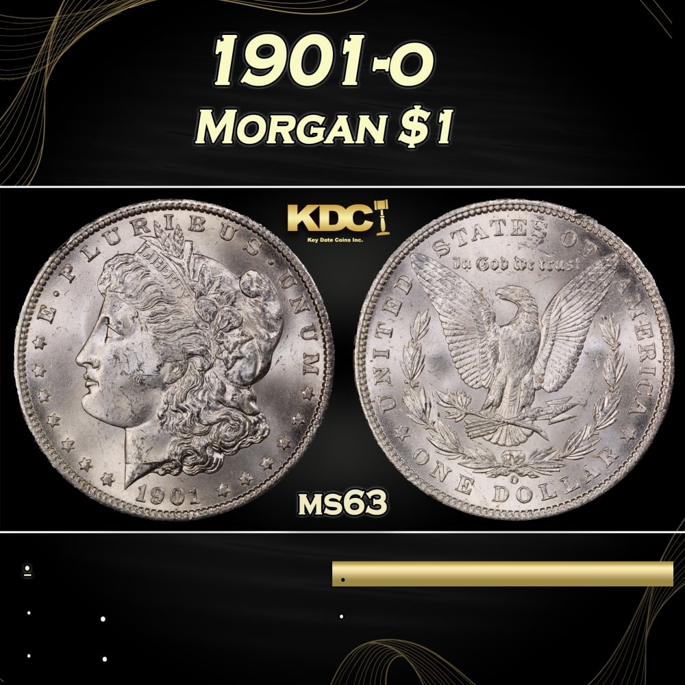 1901-o Morgan Dollar $1 Grades ms63 (1 of 3)