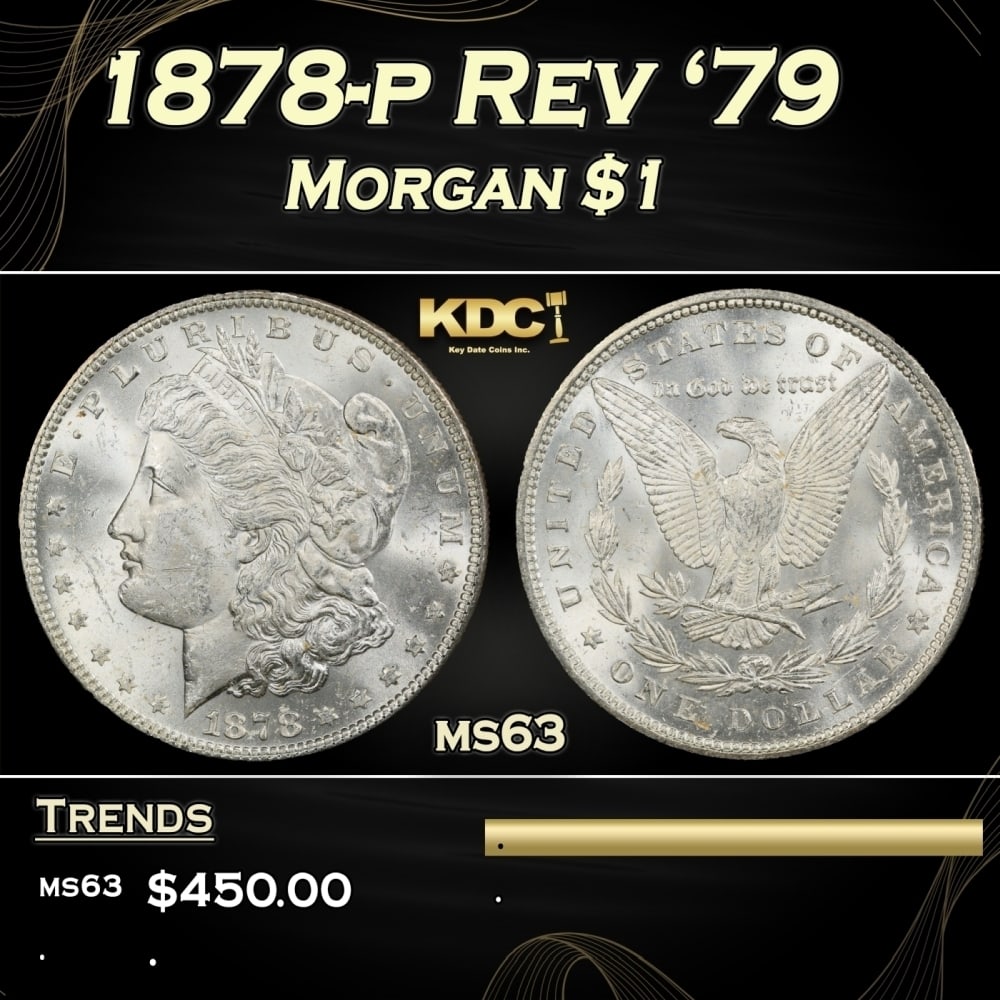 1878-p Rev '79 Morgan Dollar $1 Grades ms63: 1878-p Rev '79 Morgan Dollar $1 Grades ms63. 0
