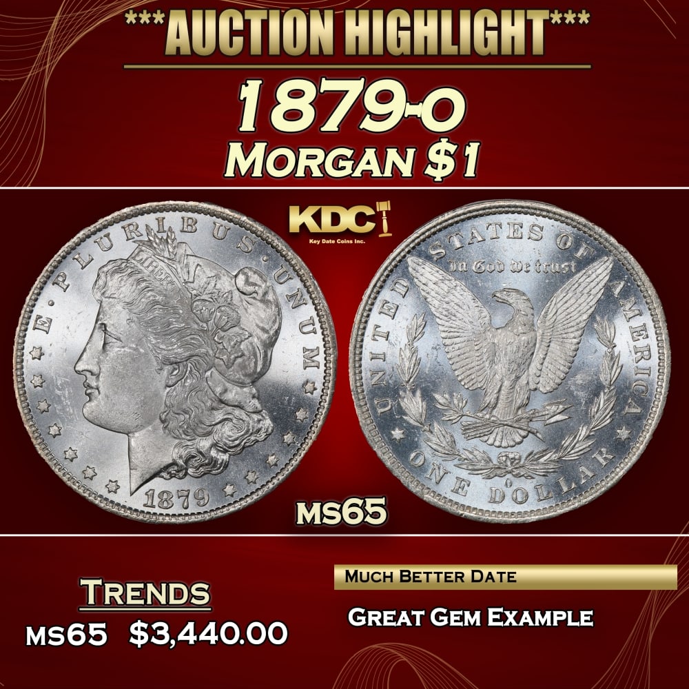 1879-o Morgan Dollar $1 ms65 SEGS: 1879-o Morgan Dollar $1 ms65 SEGS. 0