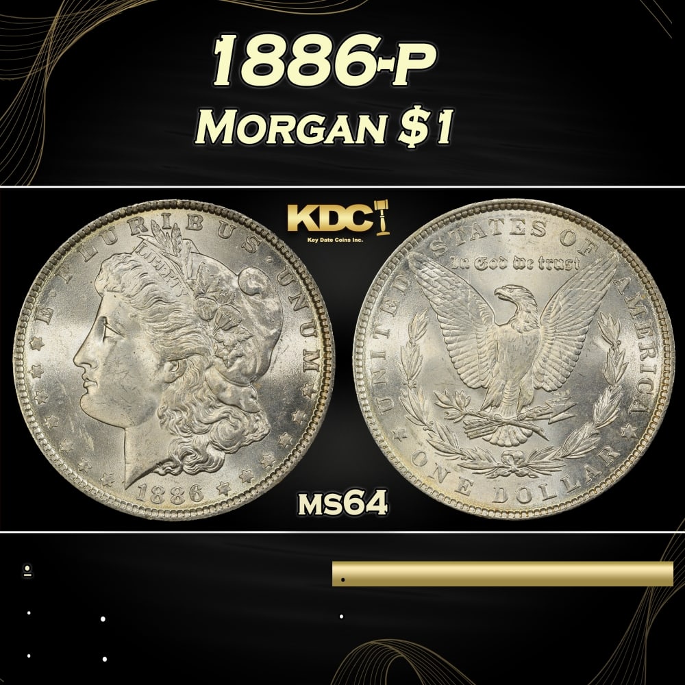 1886-p Morgan Dollar $1 Grades ms64: 1886-p Morgan Dollar $1 Grades ms64. 0