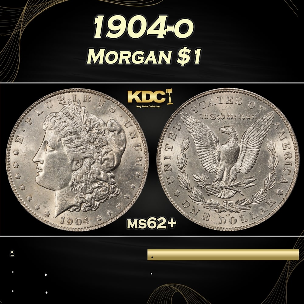 1904-o Morgan Dollar $1 Grades ms62+ (1 of 3)