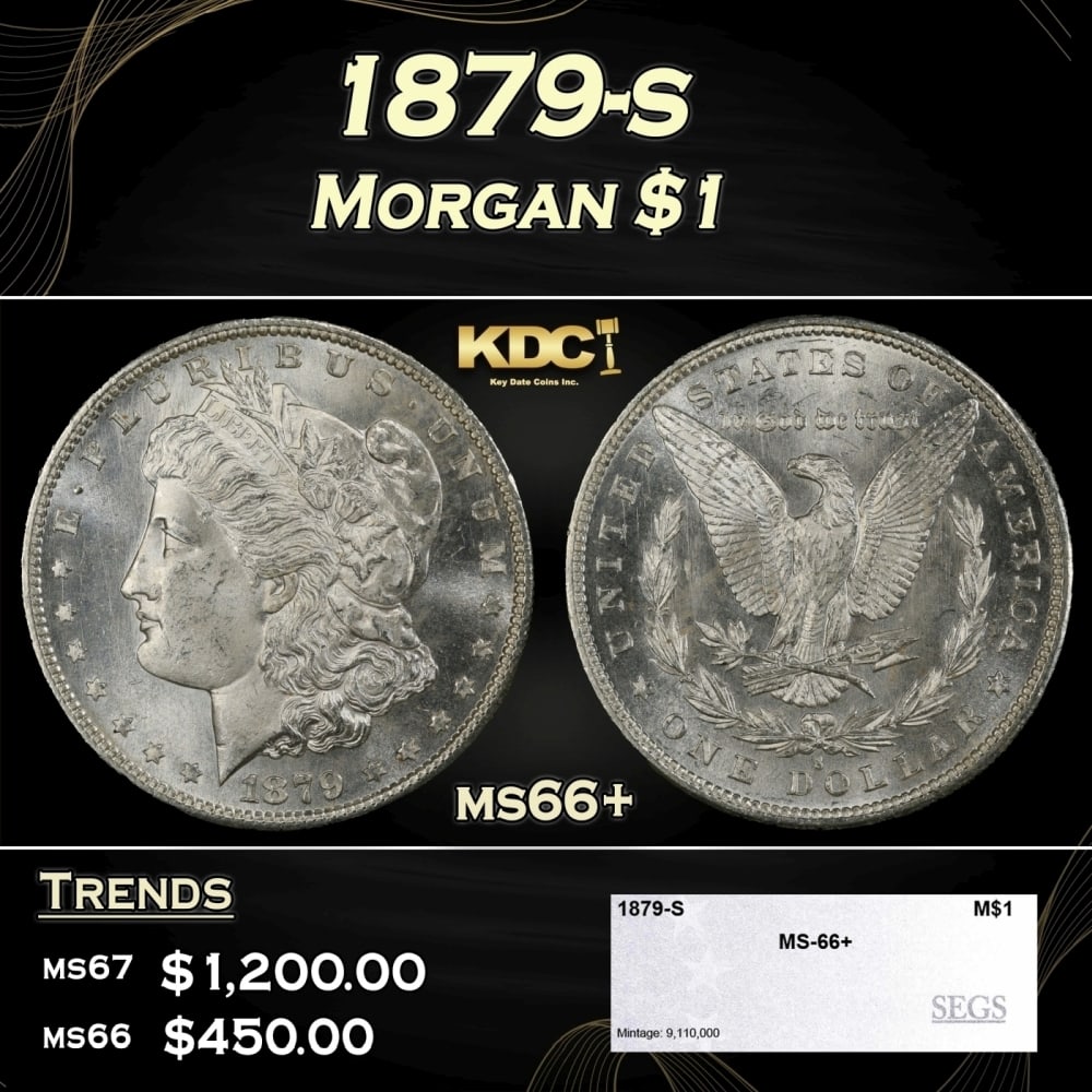 1879-s Morgan Dollar $1 ms66+ SEGS (1 of 4)