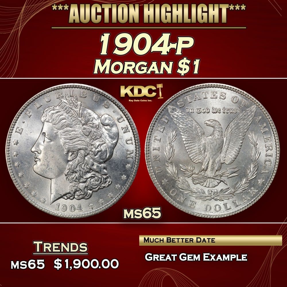 1904-p Morgan Dollar $1 ms65 SEGS (1 of 4)
