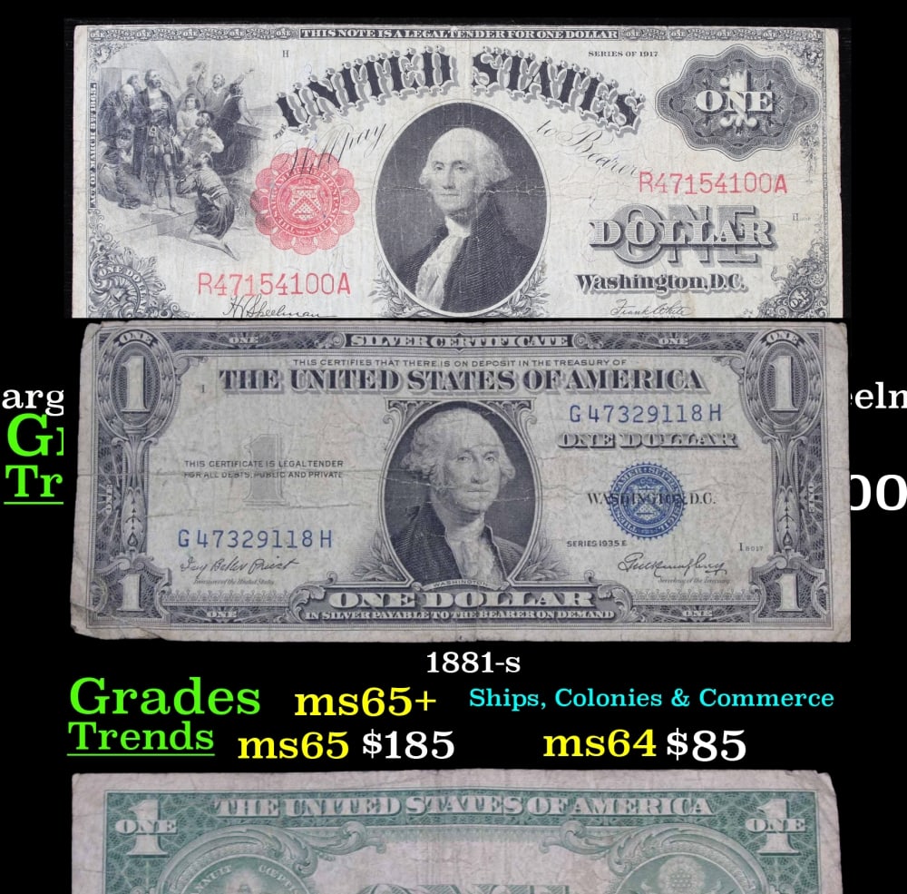 1917 $1 Large Size Legal Tender Note Grades vf++ Signatures Speelman/White: 1917 $1 Large Size Legal Tender Note Grades vf++ Signatures Speelman/White. FR-39 This 1917 $1 note is the last large-sized legal tender bank note ever issued. It's referred to as a "Horseblanket Note
