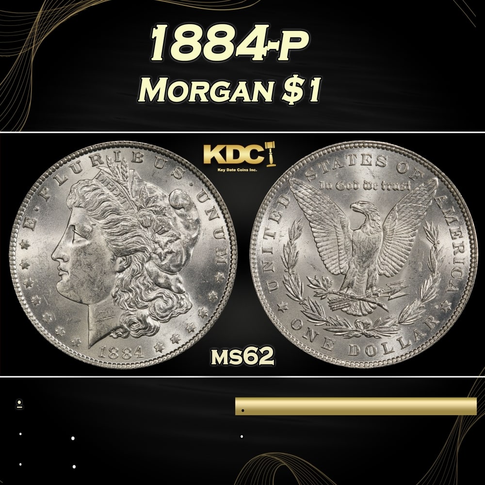 1884-p Morgan Dollar $1 Grades ms62: 1884-p Morgan Dollar $1 Grades ms62. 0