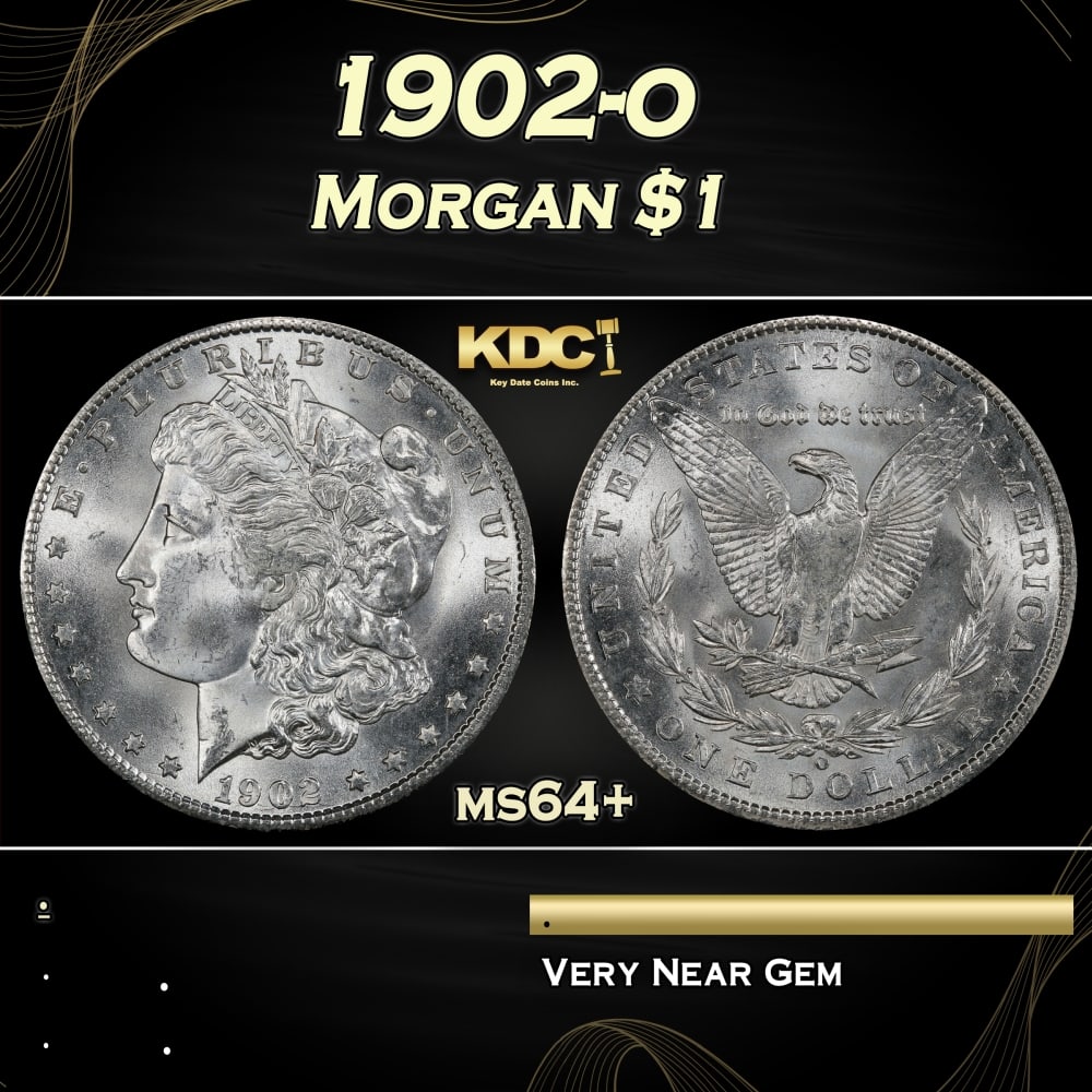 1902-o Morgan Dollar $1 Grades ms64+ (1 of 3)