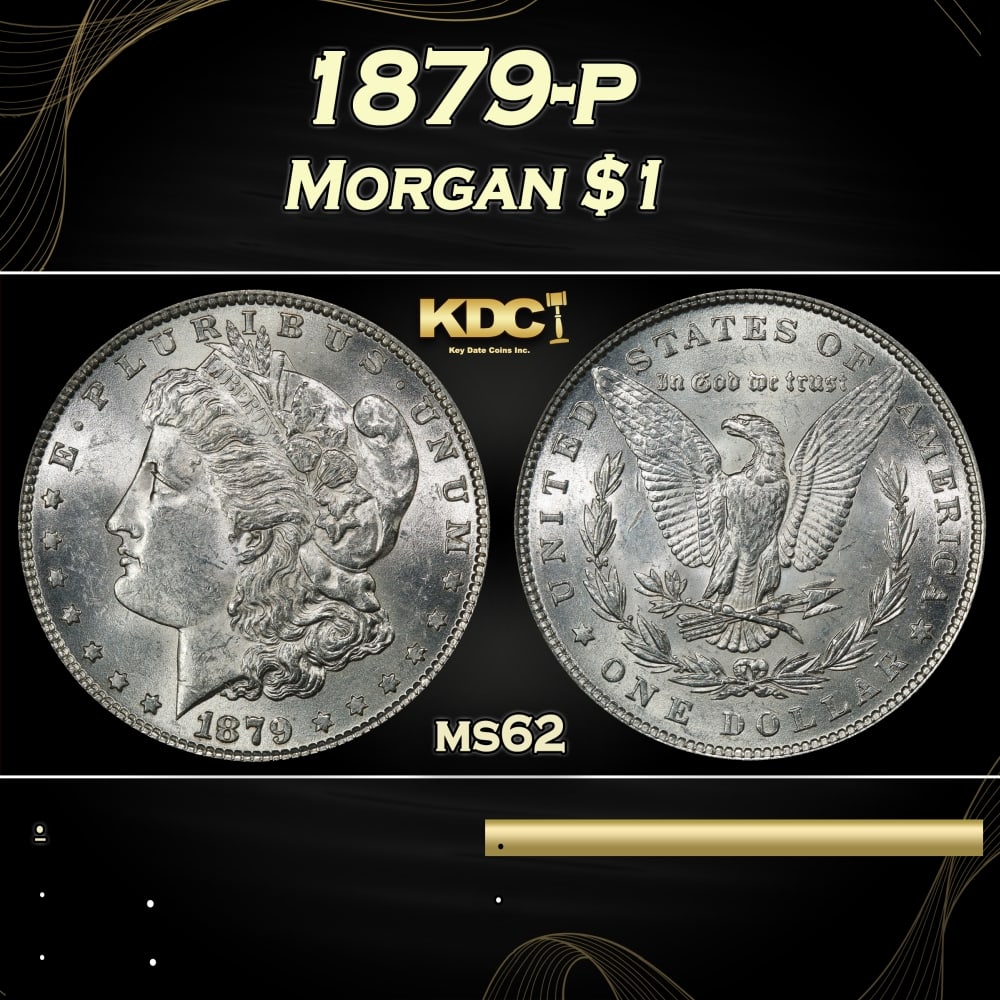 1879-p Morgan Dollar $1 Grades ms62: 1879-p Morgan Dollar $1 Grades ms62. 0