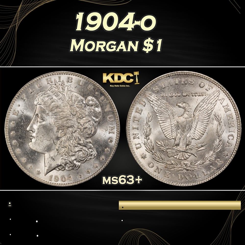 1904-o Morgan Dollar $1 Grades ms63+ (1 of 3)