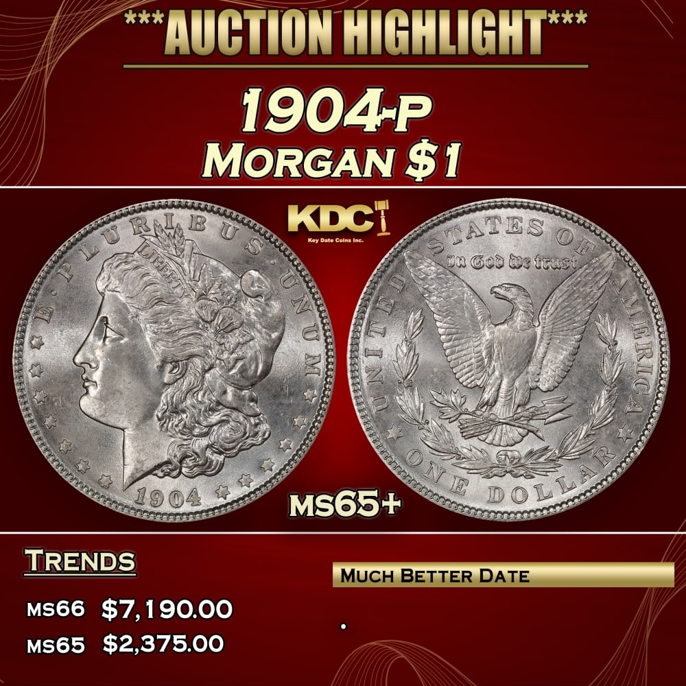 1904-p Morgan Dollar $1 ms65+ SEGS (1 of 4)