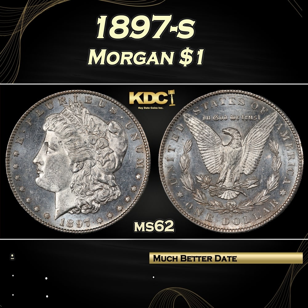 1897-s Morgan Dollar $1 Grades ms62 (1 of 3)