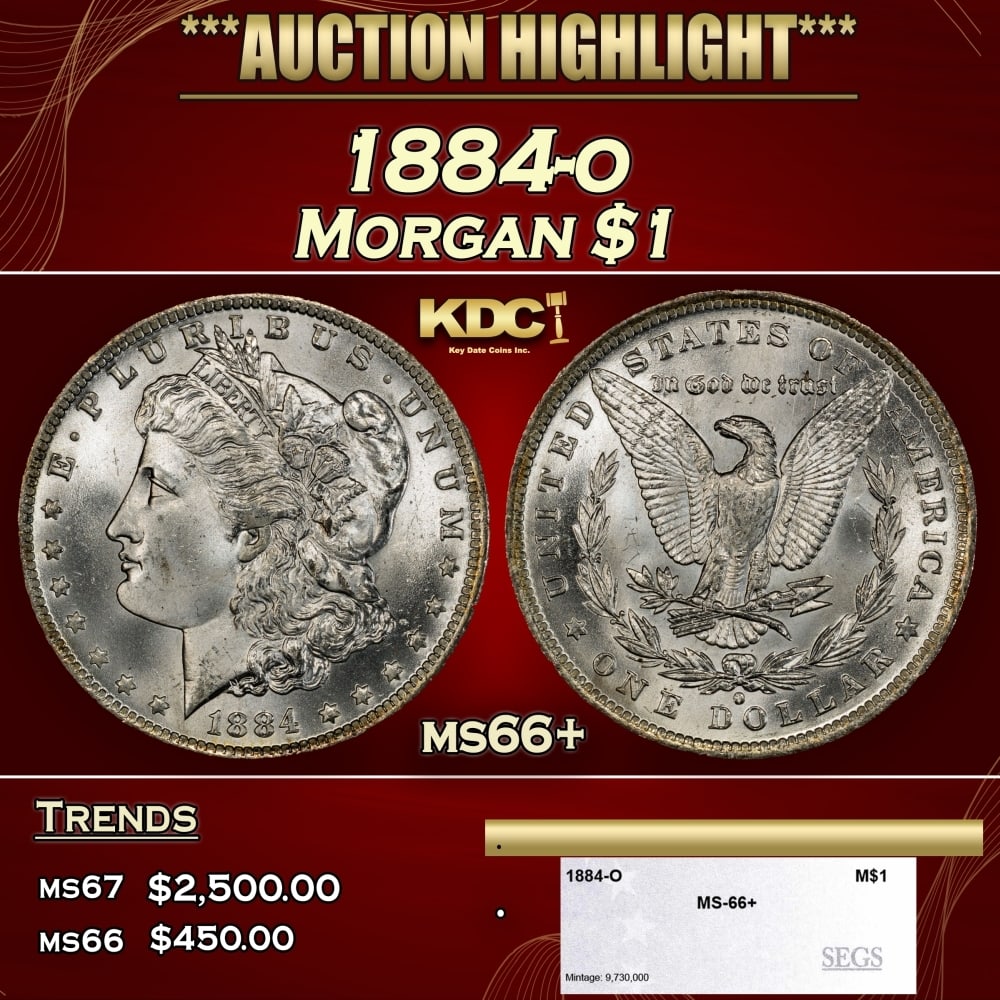 1884-o Morgan Dollar $1 ms66+ SEGS (1 of 4)
