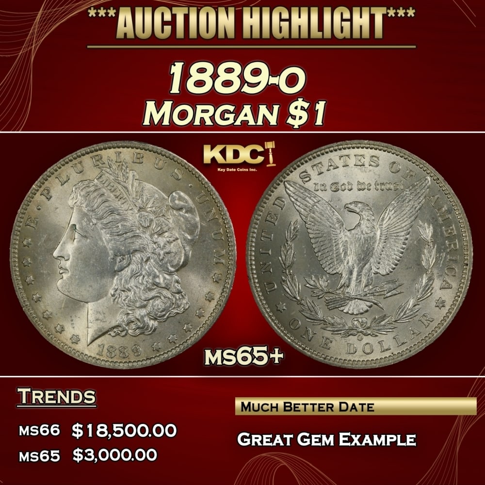 1889-o Morgan Dollar $1 ms65+ SEGS (1 of 4)
