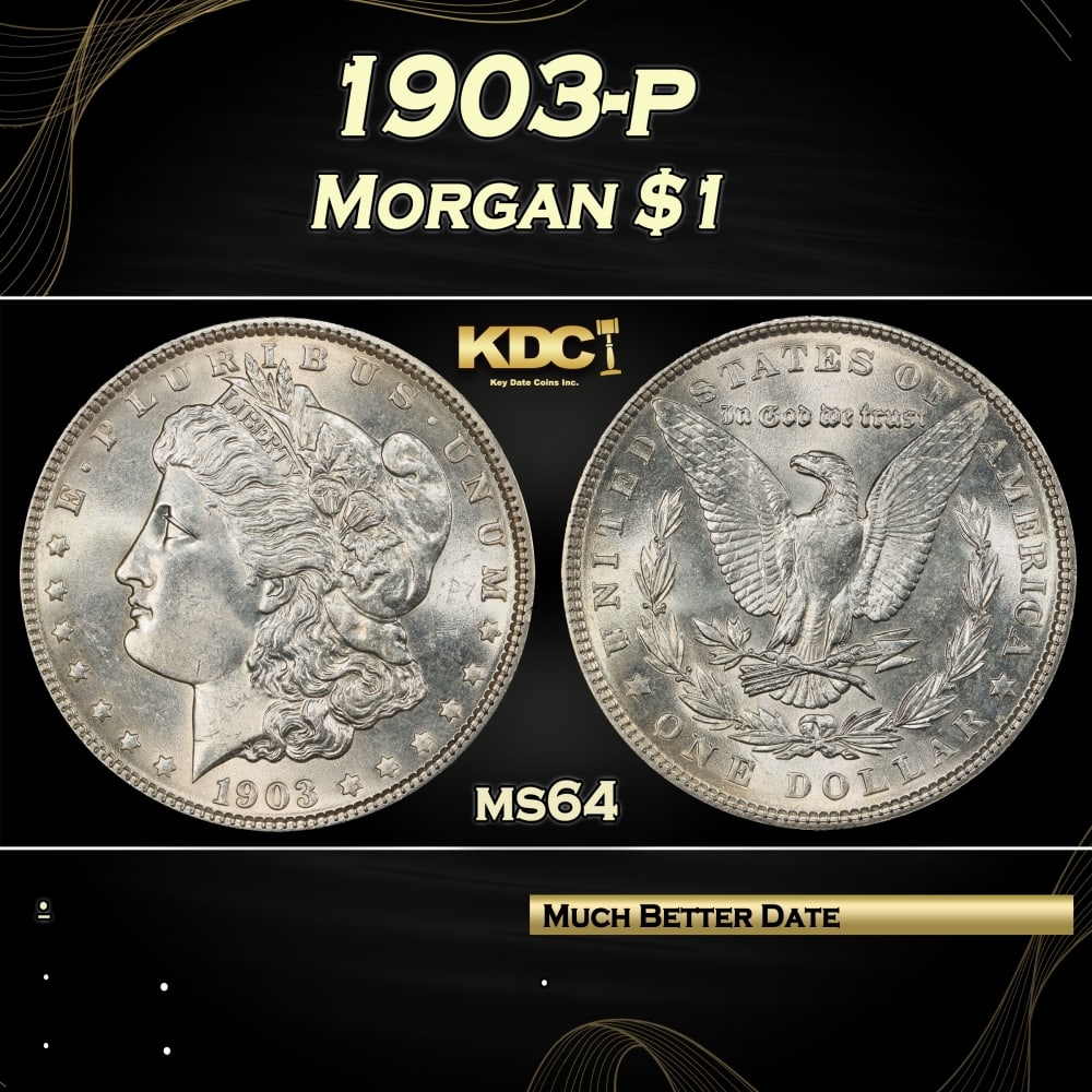1903-p Morgan Dollar $1 Grades ms64 (1 of 3)