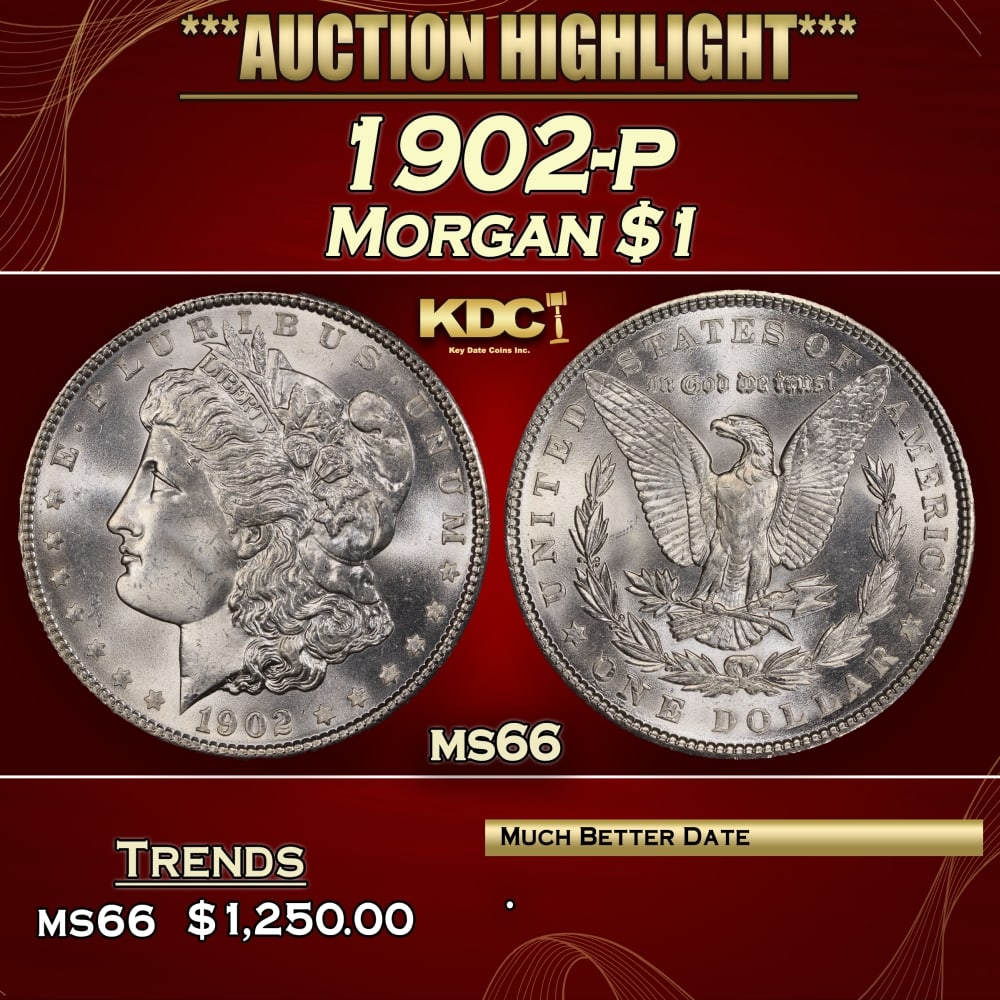 1902-p Morgan Dollar $1 ms66 SEGS (1 of 4)